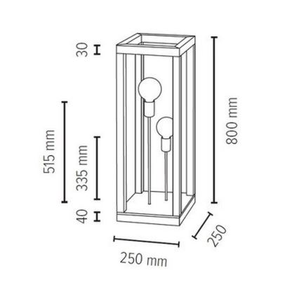 Lampadaire KAGO 2xE27/60W/230V chêne mat - certifié FSC