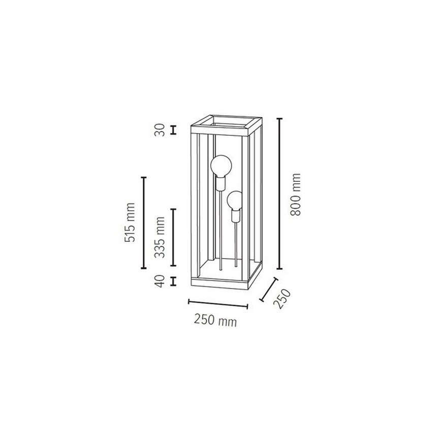 Lampadaire KAGO 2xE27/60W/230V chêne mat - certifié FSC
