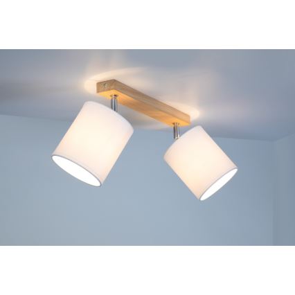 Spot APRILLIA 2xE27/25W/230V chêne blanc