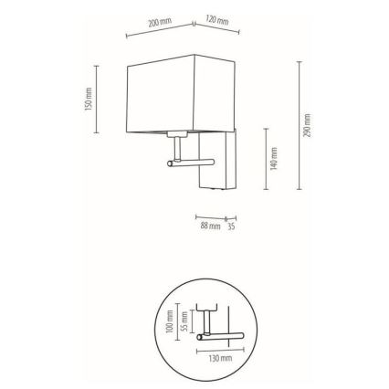 Applique murale BOHO 1xE27/25W/230V chêne