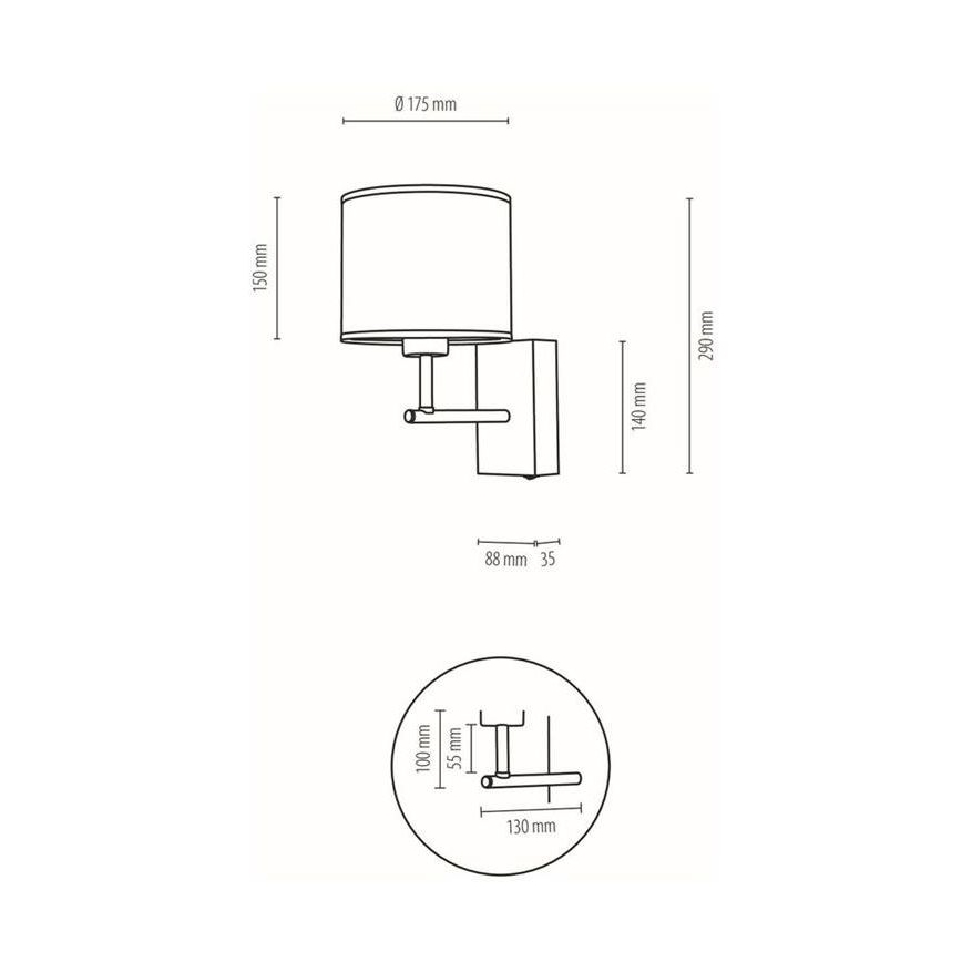Applique murale BOHO 1xE27/25W/230V chêne