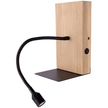 Applique murale LECTOR LED/2,5W/230V USB chêne