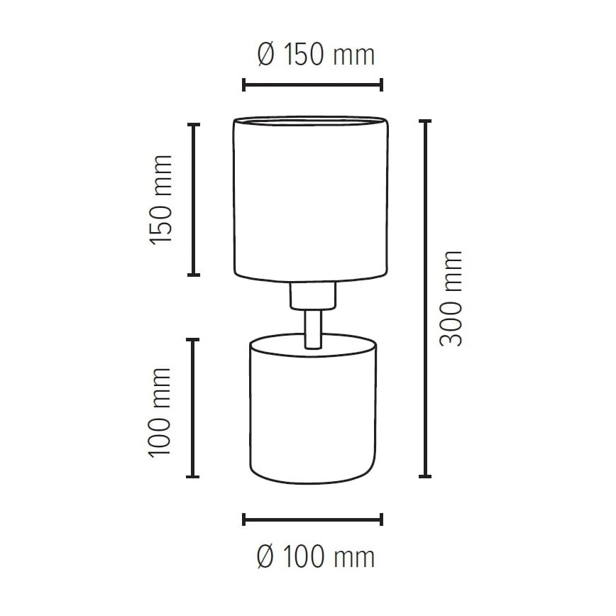 Lampe de table STRONG ROUND 1xE27/25W/230V béton