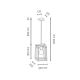 Suspension filaire KAGO 1xE27/60W/230V chêne mat - certifié FSC