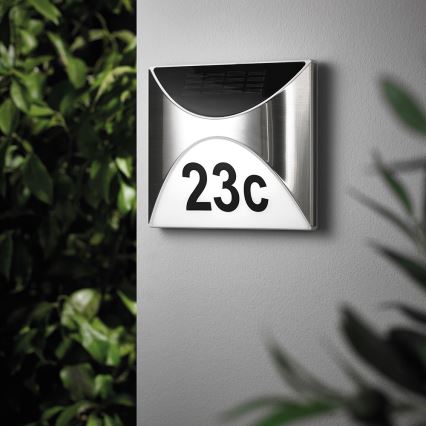 Numéro de maison solaire LED/3x0,1W/2,4V IP44