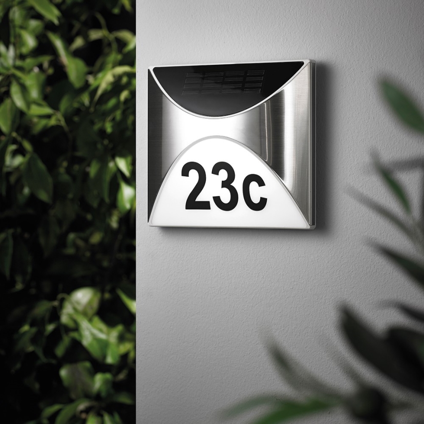 Numéro de maison solaire LED/3x0,1W/2,4V IP44