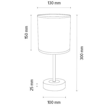 Lampe de table BENITA 1xE27/60W/230V 30 cm marron/chêne