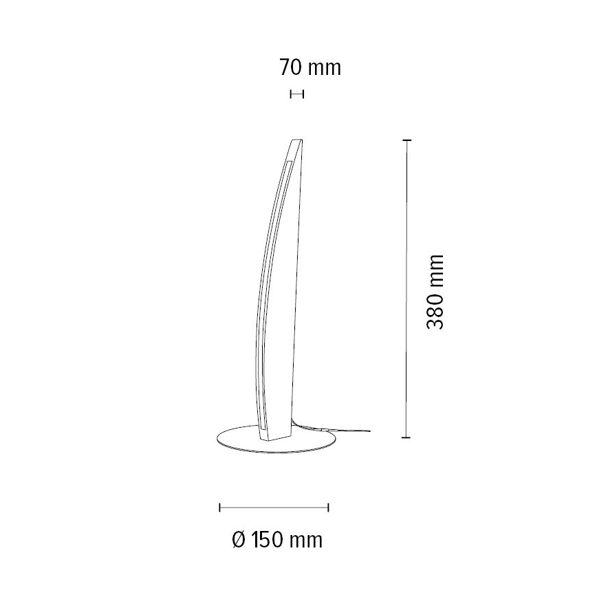 Lampe de table à intensité variable DUBAI LED/4W/230V chêne – certifié FSC