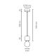 Suspension filaire TRONGO ROUND 1xE27/60W/230V hêtre - certifié FSC
