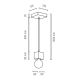 Suspension filaire STRONG 1xE27/60W/230V béton - certifié FSC
