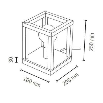 Lampe de table KAGO 1xE27/60W/230V chêne mat - certifié FSC