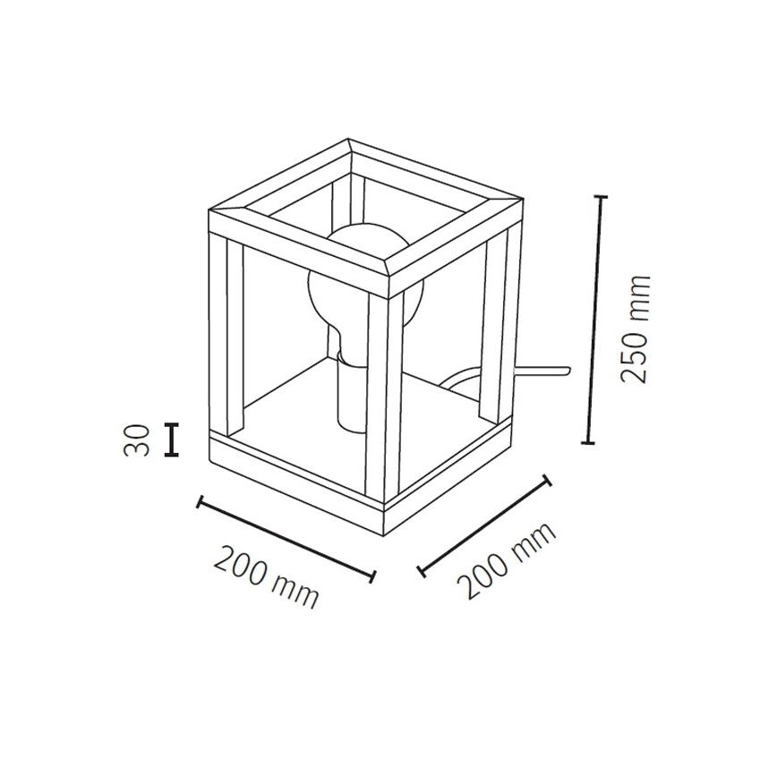 Lampe de table KAGO 1xE27/60W/230V chêne mat - certifié FSC