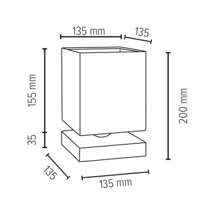 Lampe de table INGER 1xE27/25W/230V chêne - certifié FSC