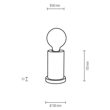 Lampe de table TASSE 1xE27/25W/230V hêtre - certifié FSC