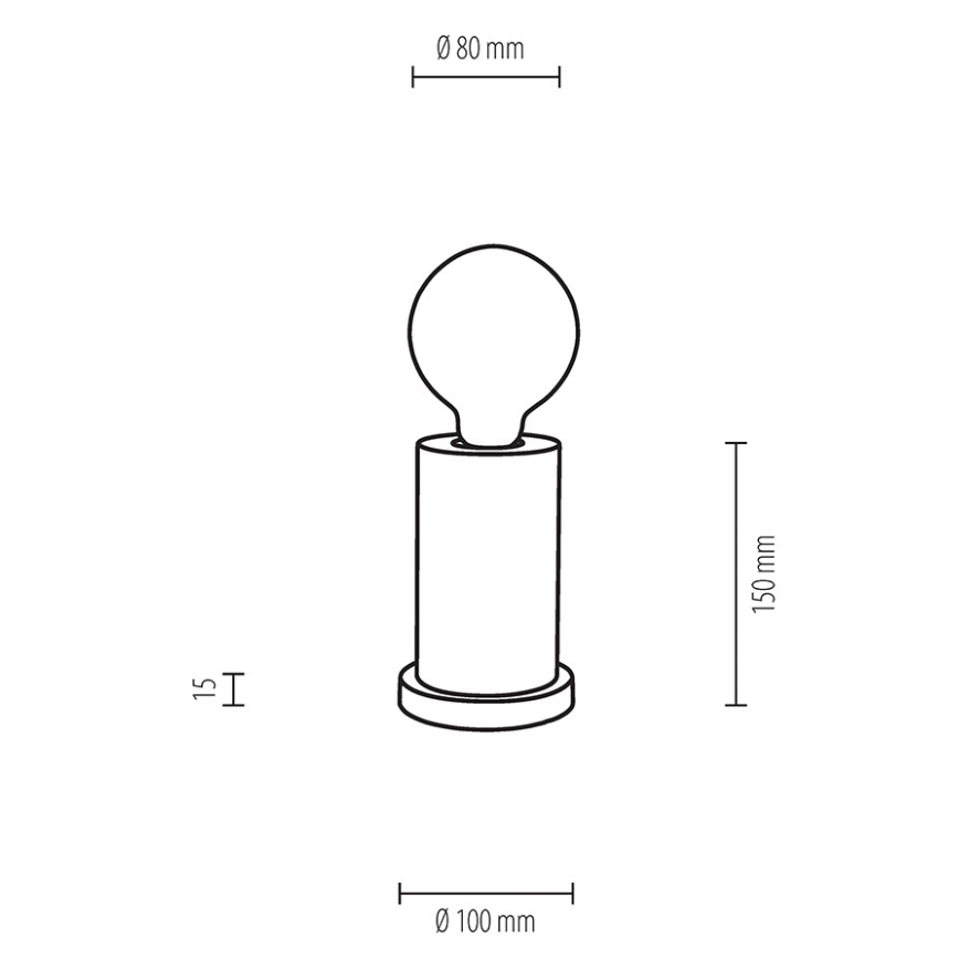 Lampe de table TASSE 1xE27/25W/230V hêtre - certifié FSC