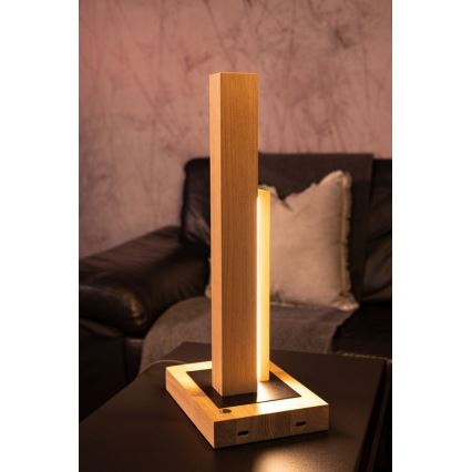 Lampe de table à intensité variable SOHO BLACK LED/10W/230V 45 cm chêne