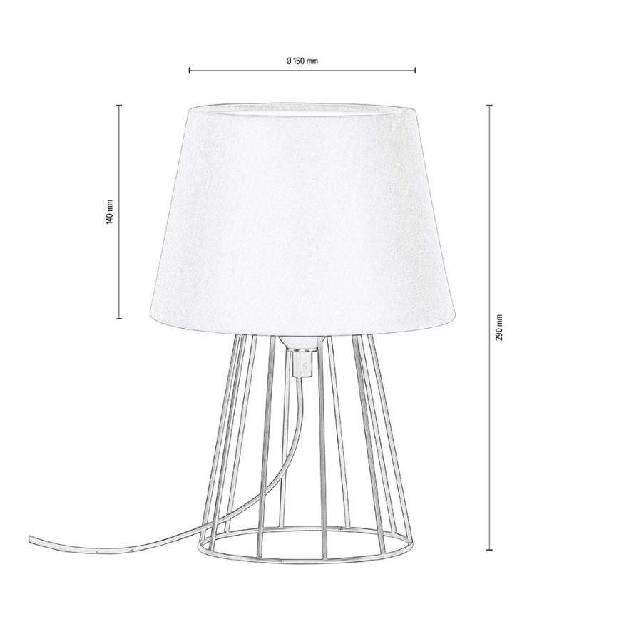Spot-Light - Lampe de table MANGOO 1xE27/40W/230V noire