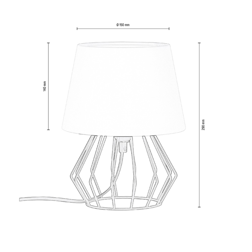 Spot-Light - Lampe de table MANGOO 1xE27/40W/230V blanche/noire