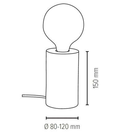 Lampe de table TRABO 1xE27/25W/230V pin - certifié FSC