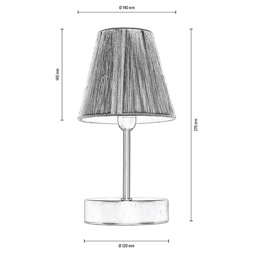 Lampe de table MILA 1xE14/25W/230V Bouleau