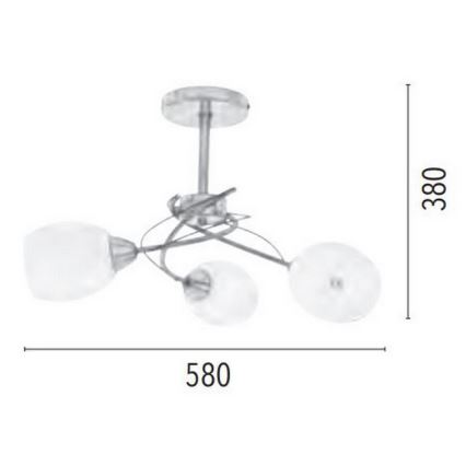 Suspension barre PISA 3xE27/60W/230V
