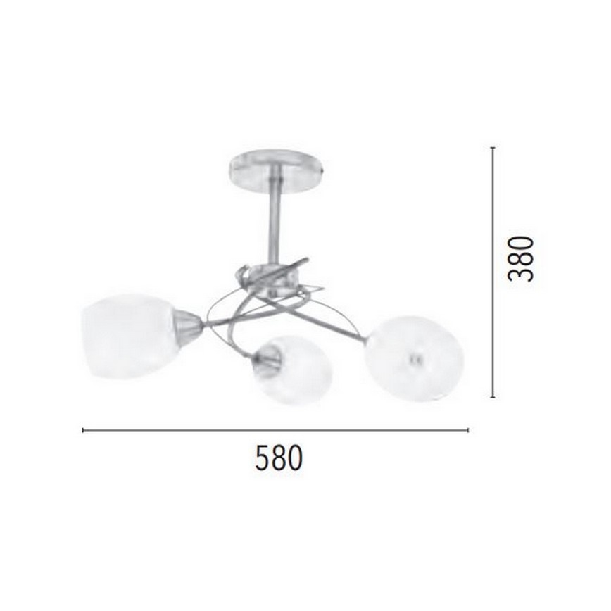 Suspension barre PISA 3xE27/60W/230V