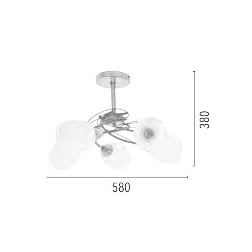 Suspension-barre PISA 5xE27/60W/230V