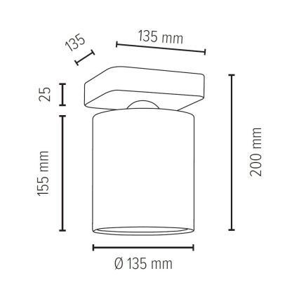 Plafonnier JENTA 1xE27/25W/230V chêne - certifié FSC