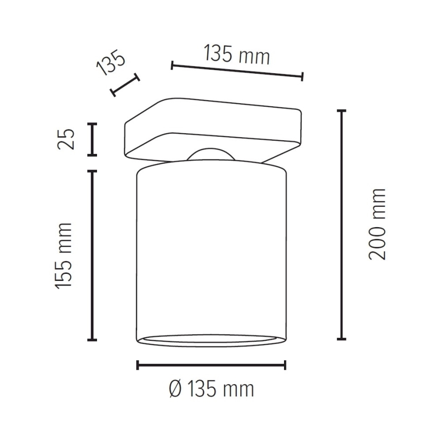 Plafonnier JENTA 1xE27/25W/230V chêne - certifié FSC