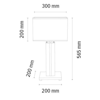 Lampe de table LED à intensité variable FLAME 1xE27/40W+ LED/4,6W/230V 56,5 cm chêne – Certifié FSC