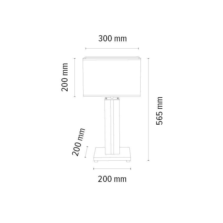 Lampe de table LED à intensité variable FLAME 1xE27/40W+ LED/4,6W/230V 56,5 cm chêne – Certifié FSC
