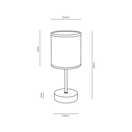 Lampe de table BOHO 1xE27/25W/230V chêne - certifié FSC