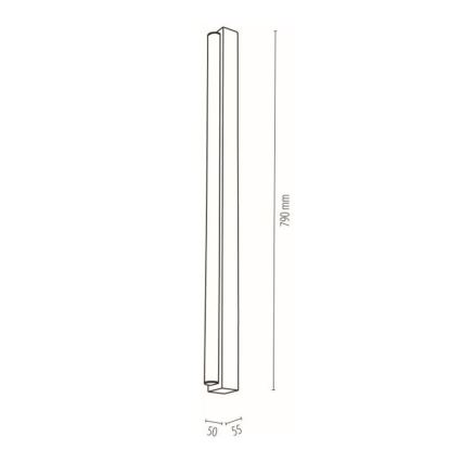 Éclairage de miroir salle de bain AQUAVIVA LED/12W/230 79 cm IP44 chêne