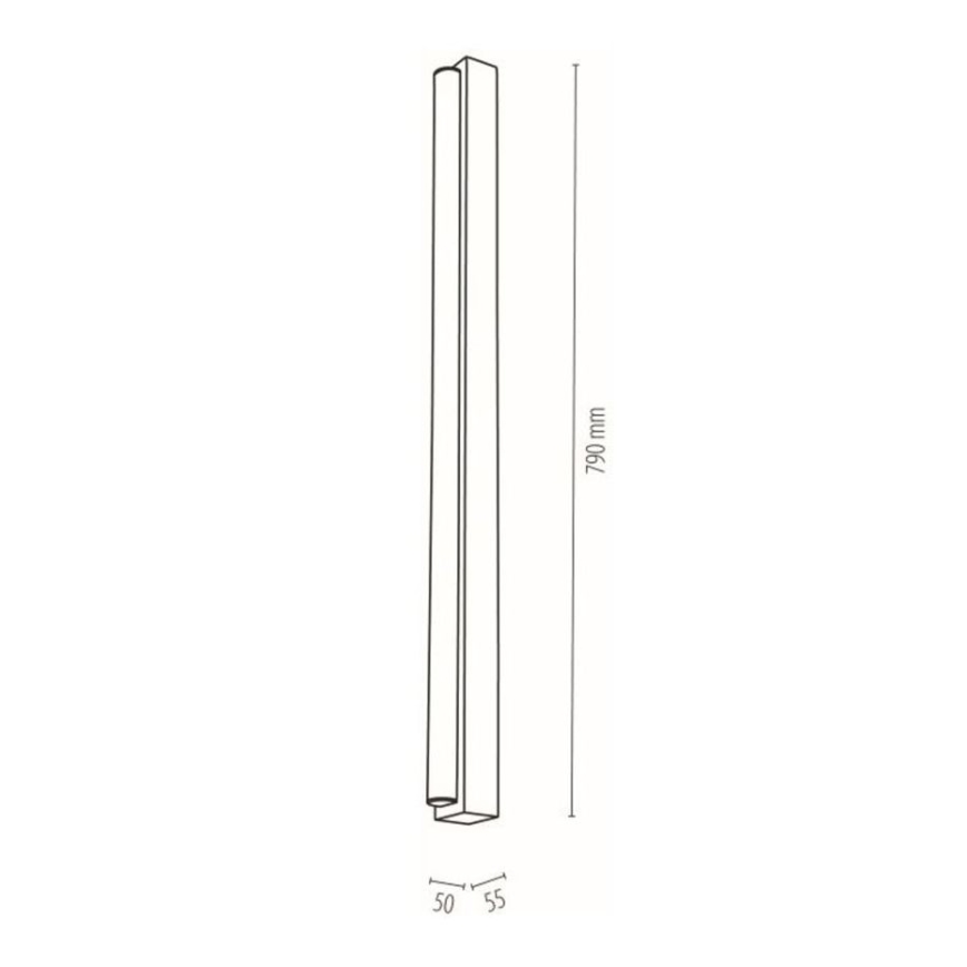 Éclairage de miroir salle de bain AQUAVIVA LED/12W/230 79 cm IP44 chêne