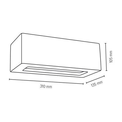 Applique murale BLOCK 1xE27/40W/230V béton - certifié FSC