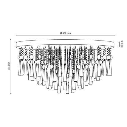 Plafonnier LUXORIA 8xG9/28W/230V