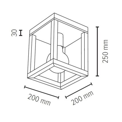 Plafonnier KAGO 1xE27/60W/230V chêne mat - certifié FSC