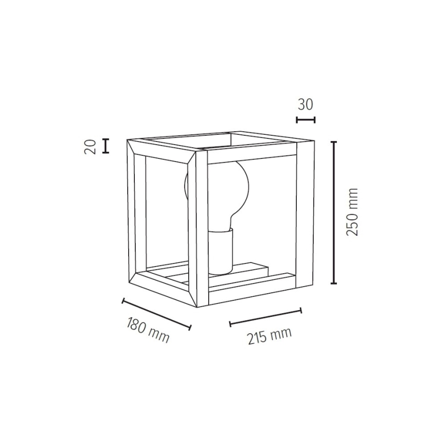 Applique murale KAGO 1xE27/40W/230V chêne