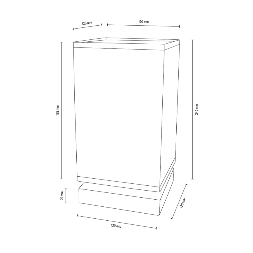 Lampe de table FIRE 1xE27/25W/230V chêne/beige - certifié FSC