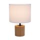 Lampe de table KRETA 1xE27/25W/230V pin/blanc - certifié FSC