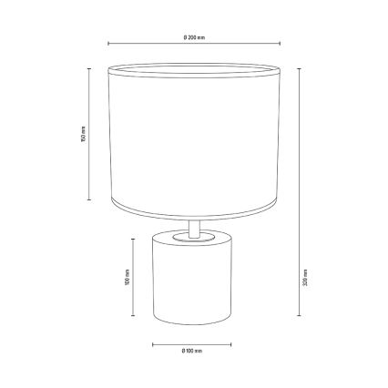 Lampe de table KRETA 1xE27/25W/230V pin/blanc - certifié FSC