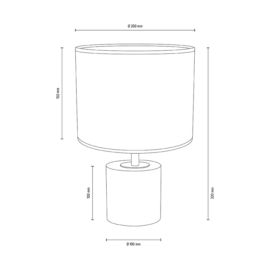 Lampe de table KRETA 1xE27/25W/230V pin/blanc - certifié FSC
