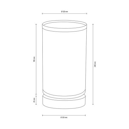 Lampe de table FIRE 1xE27/25W/230V chêne/blanc - certifié FSC