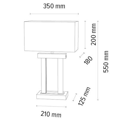 Lampe de table à intensité variable HAKON 1xE27/40W+ 2xLED/7,5W/230V 55 cm chêne