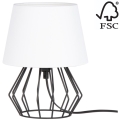 Spot-Light - Lampe de table MANGOO 1xE27/40W/230V blanche/noire