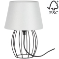 Spot-Light - Lampe de table MANGOO 1xE27/40W/230V grise/noire - certifié FSC