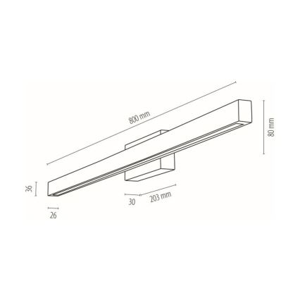 Applique murale salle de bain AQUAVIVA LED/12W/230V 80 cm IP44 chêne