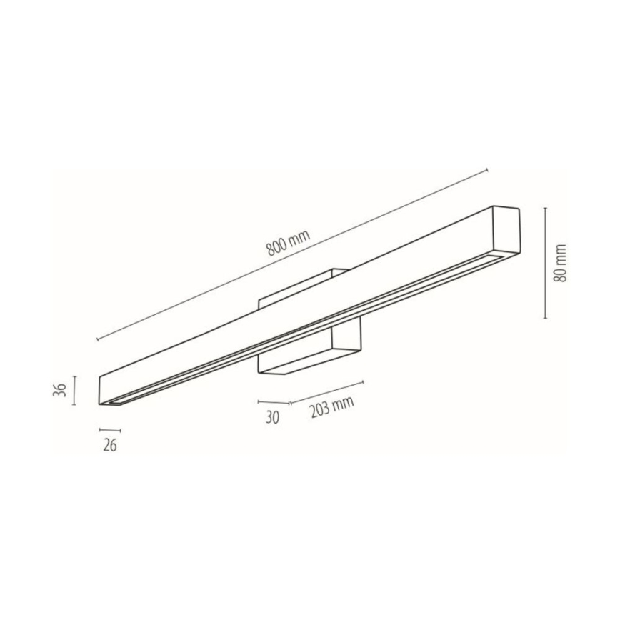Applique murale salle de bain AQUAVIVA LED/12W/230V 80 cm IP44 chêne