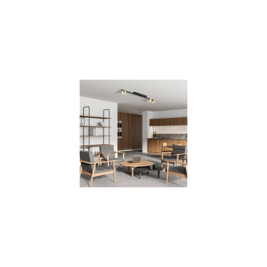 Spot LOGAN 3xGU10/10W/230V noir/doré