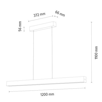 Suspension filaire à intensité variable LEON 3xLED/18W/230V chêne – certifié FSC